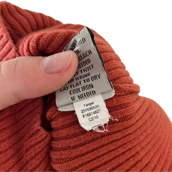 Tucker For Target • Ribbed Orange Sweater Dress - Picture 7 of 8